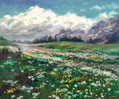 Wildflowers at Logan Pass, 20 x 24