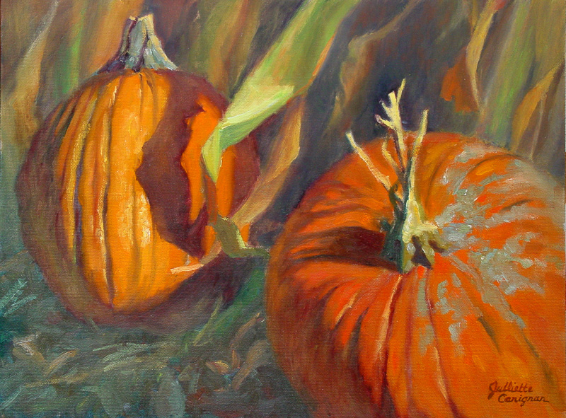 Still Life with Pumpkins, 12 x 16