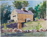 Artemas Ward Barn, Shrewsbury, 7-1/2 x 9-1/2